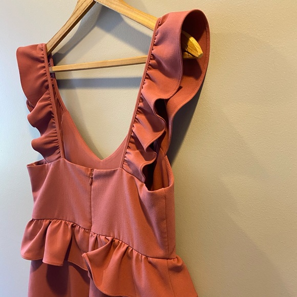 Gianni Bini Pink Peplum Jumpsuit |M| - Picture 4 of 14